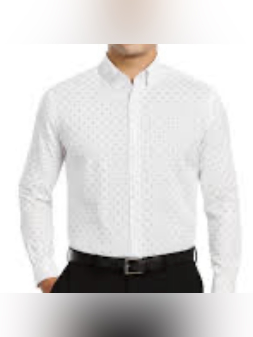 Nautica Men's Slim Fit Long Sleeve Dress Shirt with Star Print, Size S